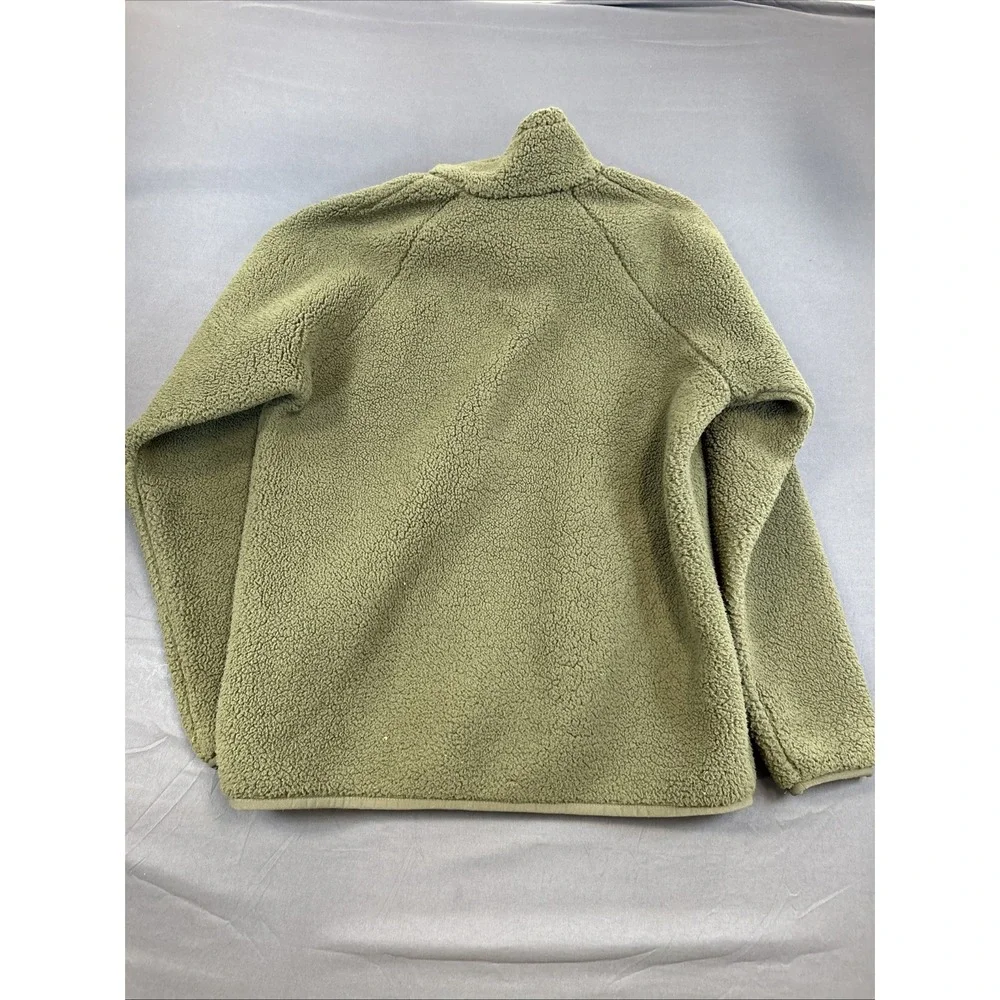 Columbia Green Sherpa Fleece Zip-Up Jacket, Size Large